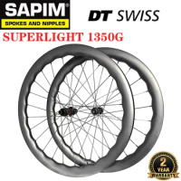 1350g 700C 50mm Depth Weave Carbon Wheelset 28mm Width 22mm Inner DT240 Road Disc 24 Hole Tubeless Clincher HG XDR CX-Ray Spokes