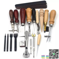 【千羽家居】皮革工具套裝DIY手工皮具手縫套裝皮革手工套裝藝18件套
