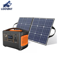 110V US Plug Portable Power Station 500W Portable Battery Solar Power Station Outdoor Powered Generator