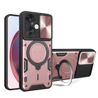 Rotary stand case for OPPO Reno11 Pro F 5G shockproof cover Reno 11 11Pro 11F anti-crack holder with camera slide protection