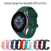 For Amazfit GTR 3 Pro Smart Watch Strap 22mm Silicone Wrist Bracelet For Amazfit GTR 4/2 2E/47mm/Pace/Stratos 2S 3/Bip 5 Band