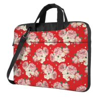 Handbag Laptop Bag Northeast Big Flower Notebook Pouch Red Rural Waterproof 13 14 15 Business Computer Bag For Macbook Air Acer