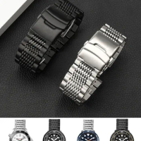 Solid Steel Watch Strap Chain Metal for Citizen Tissot Iwc Seiko Omega Waterproof Sweatproof Watch Band Steel Belt Men