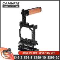 CAMVATE Camera Cage RigFor Sony A6000 A6300 A6400 A6500 A6600 Canon Powershot G Series with Bottom 15mm Railblock Support System