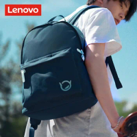 Lenovo Student Backpack Multi Kinetic Energy Storage Wear Resistance for Outdoor Travel Laptop Bag with Trolley Box Fixing Strap