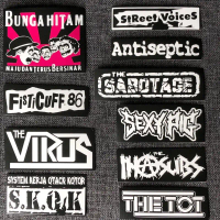 Stiker pack 10 band anarcho punk street (Street voices, si bunga hitam, the tot, the inasubs, antise