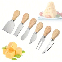 Stainless Steel Cheese Knife Includes Slicer Cutter Forks Spreader for Serving Baking Butter Knife Spatula Narrow Plane Knives