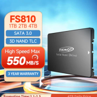 Fikwot FS810 2.5" SATA3 SSD 6Gbps 550MB/s 128GB 256GB 1TB 2TB 4TB 4X HDD Speed SATA SSD Internal Solid State Drive for Desktop