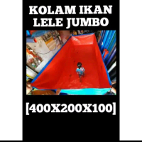 JUMBO Terpal kolam lele/gurame Ukuran 400cmX200X100 Type A12 Korea kwalitas superr tebal
