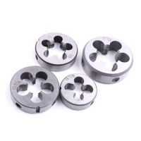 4Pcs G1/2 G1/4 G1/8 G3/8 Inch Hard Round Die Standrad Pipe Thread Die for Water Pipe Thread Mold Machining Threading Tools