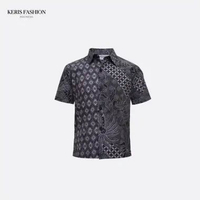 Keris Gallery Kemeja Batik Anak Lengan Pendek Motif Parang Prada Kamala Komb Purno Aji - Abu S