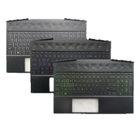 Original New US Keyboard For HP Gaming Pavilion 15-DK 15T-DK 15-DK0126TX TPN-C141 Palmrest Upper Housing Replacement English