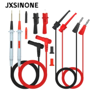 JXSINONE P1506C Multimeter Probe Test Leads 4mm Banana Plug to 1mm Sharp Needle / Test hook clips 1000V 20A