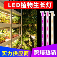 全光譜LED植物生長燈管USB可調光定時5V室內家用水培植物燈條園藝花卉幼苗植物種植櫥櫃架專用補光燈防水太陽光防徒長上色