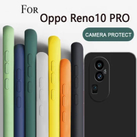 For Oppo Reno10 Pro Shockproof Square Liquid Silicon TPU Phone Case Reno 9 Pro/Reno9 Pro+ Cellphone Reno10 Global/Reno10 Pro+
