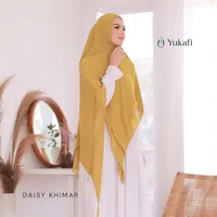 Yukafi - DAISY KHIMAR Hijab Istan Syari Premium Jilbab Pesta Pengajian Haji Umroh Ceruty 2 Layer Jum