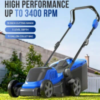 Lawn Mower 40V Brushless 18" Cordless, 5 Cutting Height Adjustments Electric Lawn Mower Quickly Folding Within
