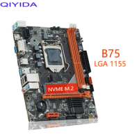 Qiyida B75 motherboard LGA 1155 Support i3/i5/i7 Processor and DDR3 16G Desktop RAM With VGA USB2.0 USB3.0
