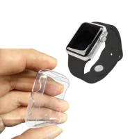 1000pcs Transparent Full Protection Series3 Cases Clear Crystal Silicone Cover for Apple Watch Series 3 2 Case 42mm 38mm