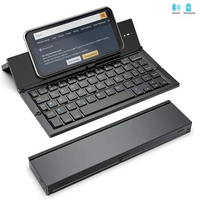 BOW Folding Bluetooth Mobile Phone Keyboard Rechargeable Wireless Pocket Keyboard for iPhone Samsung Phones Tablet