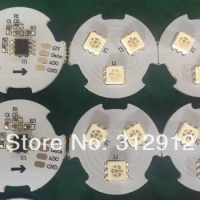 WS2821A DC12V PCBA;3pcs 5050 SMD RGB LED;0.72W;parallel-single wire-three channels-256gray level-constant current led driver IC