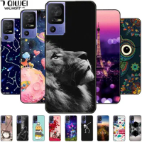 For TCL 40 SE Case 2023 Soft Silicone Protective Black Tiger Lion Funda Coque for TCL 40SE Covers TPU Bumper for TCL40se Paras