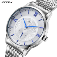 SINOBI Original Design Stainlee Steel Men's Watches Casual Business Man's Quartz Wristwatches Male Clock Reloj Hombre