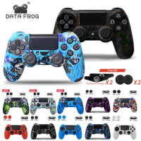 DATA FROG PS4 Cover For Playstation 4 Pro Slim Controller Anti-slip Silicone Shell Case Camo Remote Joystick Gamepad Accessories