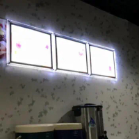 20Units X A3 Single Sided Wall Mounted Acrylic Frame LED Illuminated Menu Boards Slim Crystal Menu Picture Display Light Box