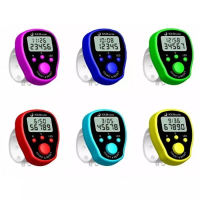 SXHai Tasbih Tasbeh Digital LED 4 Tombol dengan Jam & Lampu Tasbih Unik Counter LED Mika Muslim untu