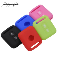 jingyuqin Remote Car Key Silicone Case For Qashqai Nissan Micra Navara Almera Note Fob Rubber Cover 2 Button