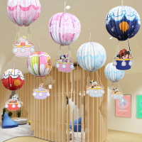 熱氣球紙燈籠裝飾吊飾教室場景布置生日派對掛飾幼兒園走廊掛件