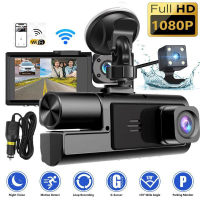 [Auto Parts] Popular 1080P Three-Recording Dash Cam Wifi Mobile Phone Interconnect Car Dash Cam Dash