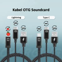 Bonkyo Kabel adaptor otg kartu suara langsung cocok untuk kabel adaptor ponsel Apple Android typec 3