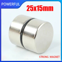 1/2/5/10PCS 25x15mm Strong Neodymium Magnet 25mm x 15mm Round Permanent Magnet 25*15mm Powerful Magnets Disc