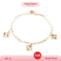 WAHYU REDJO - GELANG EMAS RANTAI OVAL DAUN SEMANGGI HWT 16K EMAS ASLI 100% PAMERAN