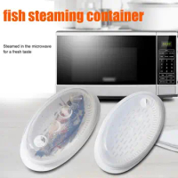 Microwave Steamer Bowl Food Steamer Kitchen Oven Steamer Folding Bowl Container Baking Fish Steam Roaster Bread Food Cook Tool
