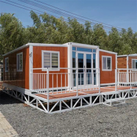 Case Prefabricate Tiny Home Cabin House Folding Container House 40ft Expandable Container bathroom accessories