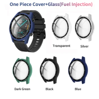Glass+Case for Huawei watch GT 2 46mm/42mm strap bumper Protector gt2 46mm 42mm All-Around Full Cover Protection Accessories