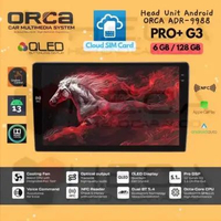 ORCA PRO+ G3 Android 9" 6/128 GB SIM Card NFC Head Unit Tape Mobil 9 inch GEN3 QLED