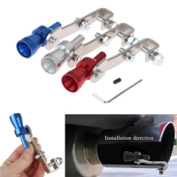 Car Size S 18mm Turbo Sound Whistle Muffler Exhaust Pipe Auto Blow-off Valve