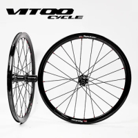 406/451 20-inch valve bicycle disc brake wheel set VITOOCYCLE ultra-light hub axle xr240 circle DT QR valve bicycle QR 100MM