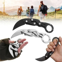 Pocket Double-arm Mechanical Claw Folding Knife All Steel Self-defense Camping Karambit Outdoor Survival Tactical EDC Tool