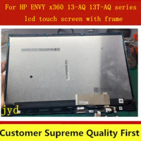 with touch For HP ENVY x360 13-AQ 13.3"IPS FHD LCD LED Touch Screen Assembly+Bezel digitizer panel with frame