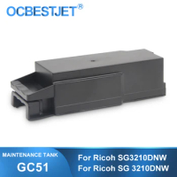 For Ricoh GC51 GC-51 Maintenance Ink Tank With Chip For Ricoh SG3210DNW SG 3210DNW Printer Waste Ink Tank Maintenance Cartridge