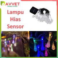 GROS Lampu Hias Tenaga Surya Lampu Gantung Raindrop Taman Pohon Hias