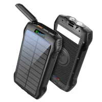 Fast Qi Wireless Charger Solar Power Bank 33500mAh PD 20W Fast Charging Powerbank for iPhone 13 Huawei Xiaomi Samsung Poverbank