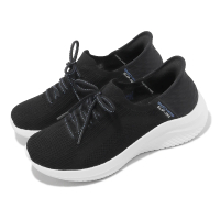 【SKECHERS】休閒鞋 Ultra Flex 3.0 Slip-Ins 女鞋 黑 白 瞬穿科技 輕量 套入式(149711BKLV)