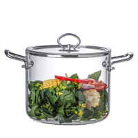 Creative Glass Pot Single Cooking Instant Noodles soup Pot Household Kitchen Vegetable Salad Bowl Cooking Pot
