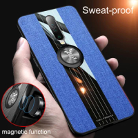 luxury Cloth Case For Redmi K20 Pro K30 K40 K50 For Xiaomi Poco F2 Pro M2 M3 X3 NFC Magnetic Ring Holder Shockproof Phone Cover